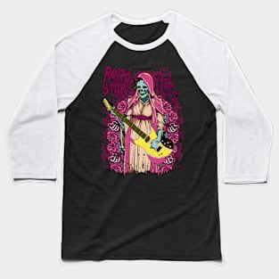 Skull and Guitar Baseball T-Shirt